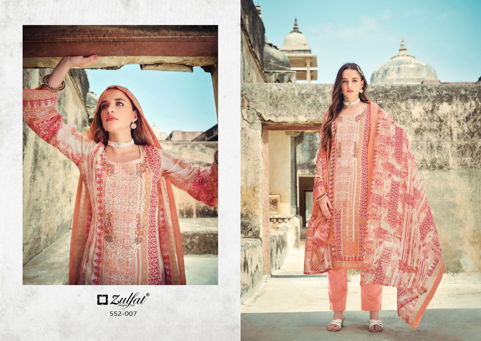 Rozeen By Zulfat Pakistani Printed Pure Cotton Dress Material Wholesale Shop In Surat